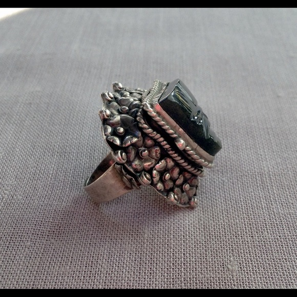 Vintage Taxco Silver Poison Ring - Picture 2 of 8